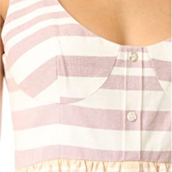 Mara Hoffman Sand Stripe Button Up Midi Dress - Picture 4 of 9